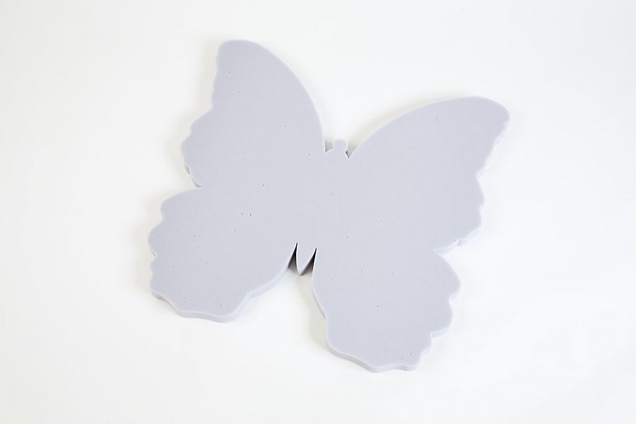 Schmetterling Basotect® - hellgrau 5 cm