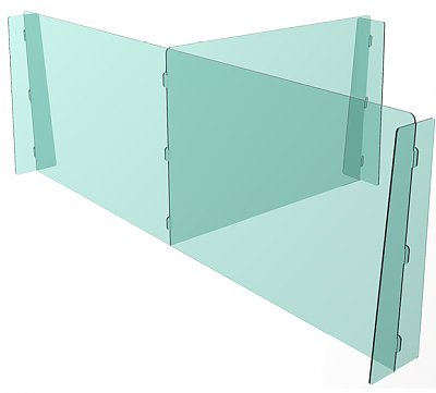 Spuckschutz Plexiglas Multi 3-teilig