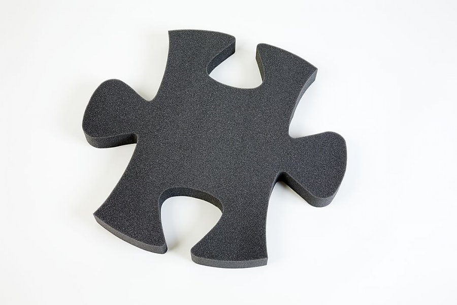 Pezzo di puzzle PU - grigio antracite 5 cm